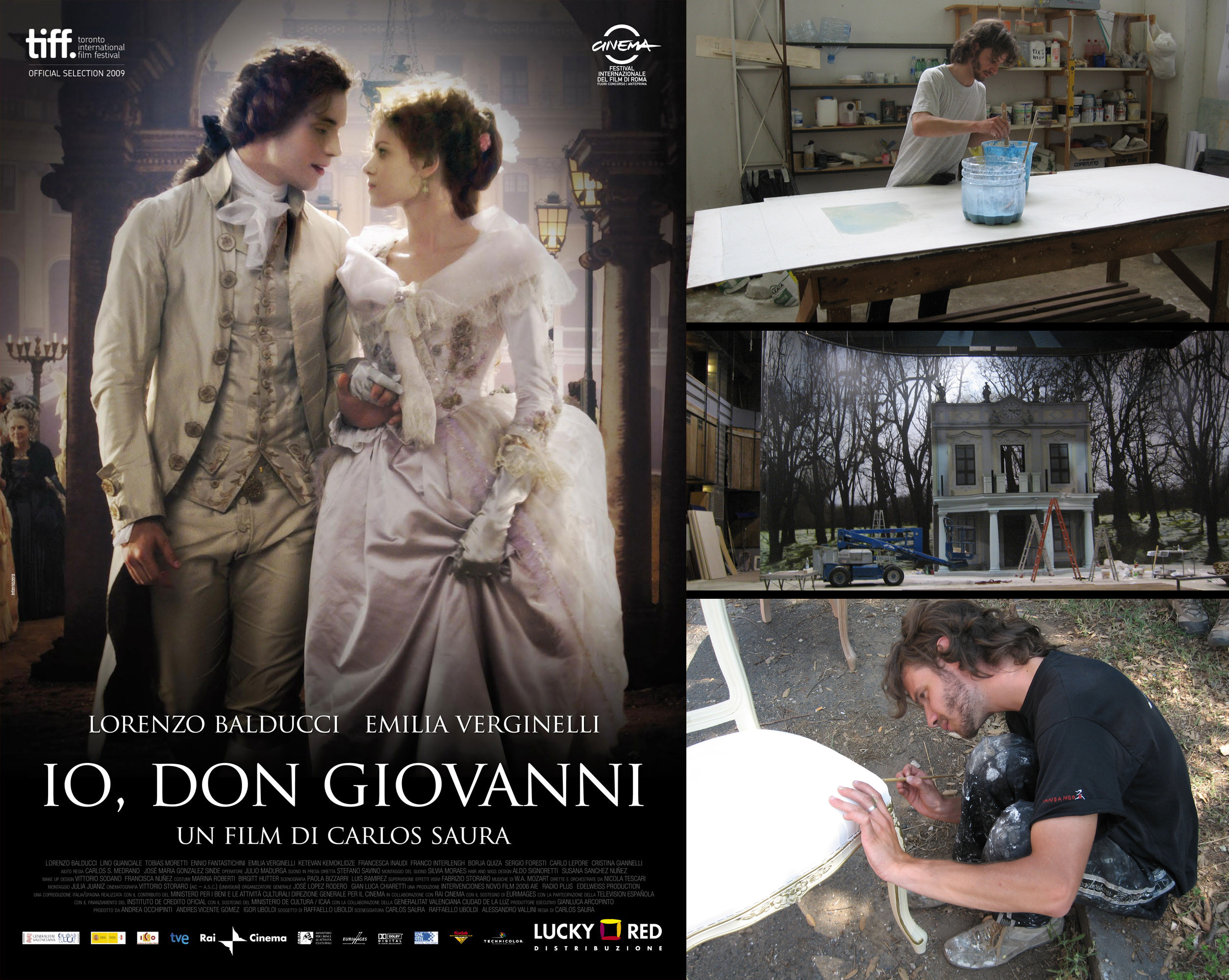 
Pittore di scena del film 'Io, Don Giovanni' (2008), di Carlos Saura.
Lavorazione
